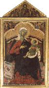 Guido da Siena Madonna and CHild oil